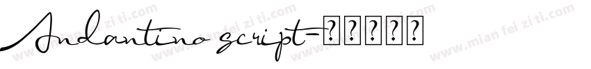Andantino script字体转换
